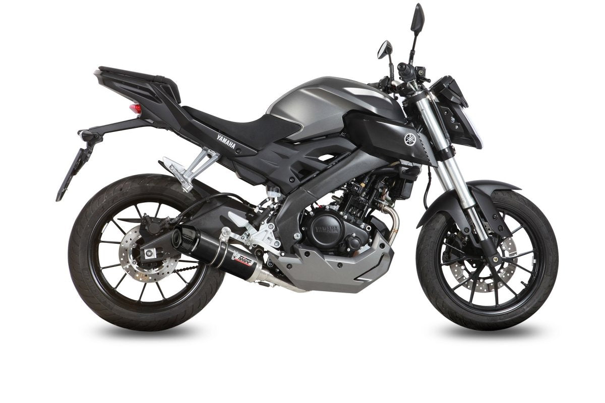 Escape completo homologado Mivv GP en Acero negro para Yamaha MT 125 15-19 | YZF-R 125 14-18