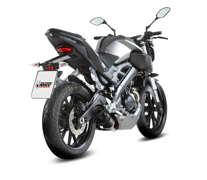 Escape completo homologado Mivv GP en Acero negro para Yamaha MT 125 15-19 | YZF-R 125 14-18