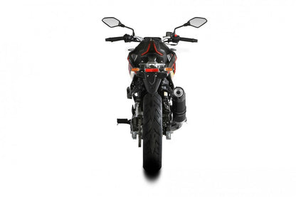 Escape completo homologado Mivv GP en Acero inox. negro con tapa de carbono para Voge Brivido 125 R 23-24