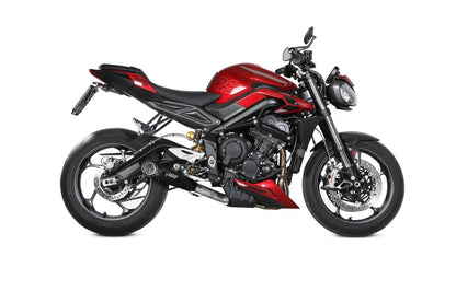 Escape completo no homologado Mivv X-M5 en Acero negro para Triumph Street Triple 765 / R / RS 23-24