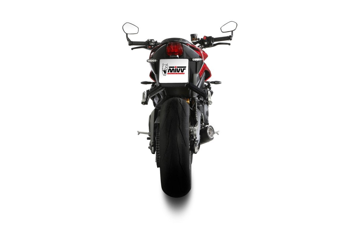 Escape completo no homologado Mivv X-M5 en Acero negro para Triumph Street Triple 765 / R / RS 23-24
