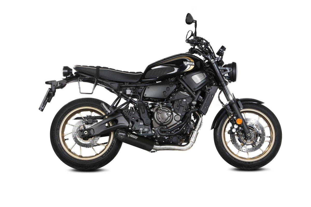 Escape completo homologado Mivv HR-1 en Acero negro para Yamaha XSR 700 21-24