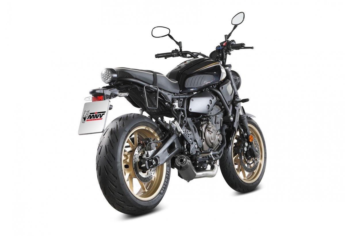 Escape completo homologado Mivv HR-1 en Acero negro para Yamaha XSR 700 21-24