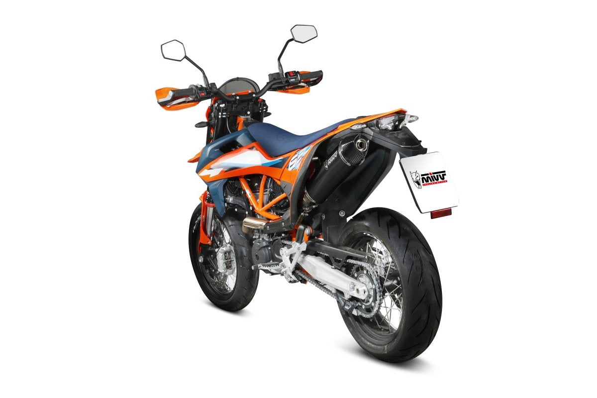 Escape homologado Mivv STR-1 en Acero negro para KTM 690 Enduro / R 21-24 | 690 SMC / R 21-24
