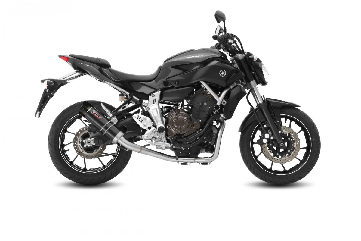Escape completo homologado Mivv GP en Acero negro para Yamaha MT 07 14-24