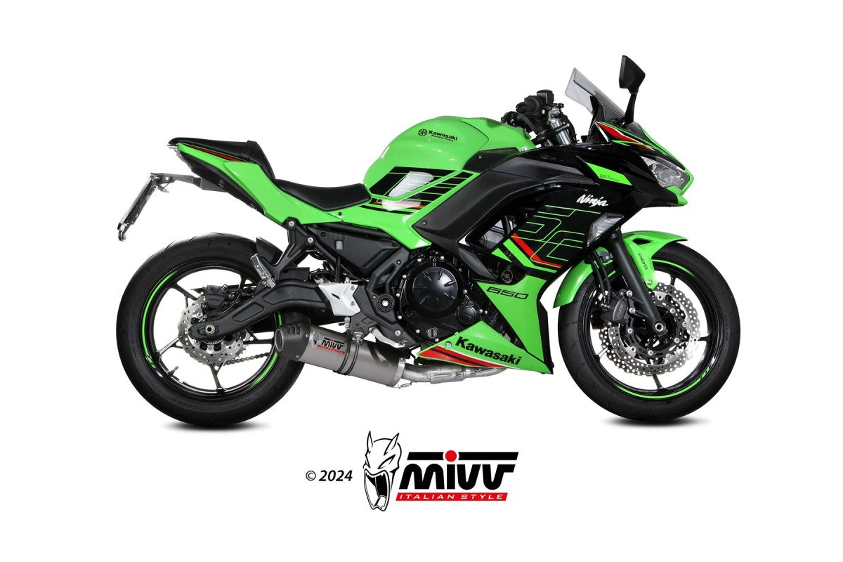 Escape completo homologado Mivv OVAL en Titanio para Kawasaki Ninja 650 24-26 | Z 650 24-26