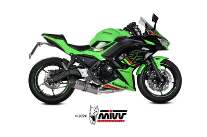 Escape completo homologado Mivv OVAL en Titanio para Kawasaki Ninja 650 24-26 | Z 650 24-26
