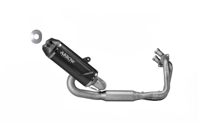 Escape completo ARROW Indy Race no homologado en aluminio negro con colectores en acero inoxidable para KAWASAKI NINJA 650 24-26 | Z 650 24-26 - vista 1