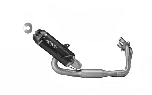 Escape completo ARROW Indy Race no homologado en aluminio negro con colectores en acero inoxidable para KAWASAKI NINJA 650 24-26 | Z 650 24-26 - vista 1