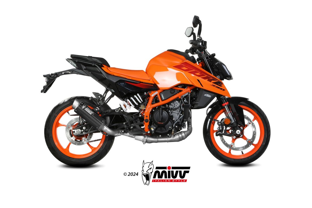 Escape homologado Mivv GP PRO en Carbono para KTM Duke 390 24-26 | Duke 125 24-26