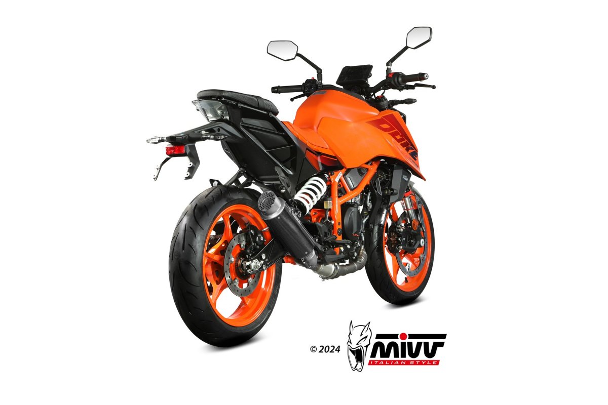Escape homologado Mivv GP PRO en Carbono para KTM Duke 390 24-26 | Duke 125 24-26