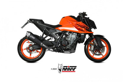 Escape homologado Mivv Delta Race en Acero negro para KTM Duke 990 24-26