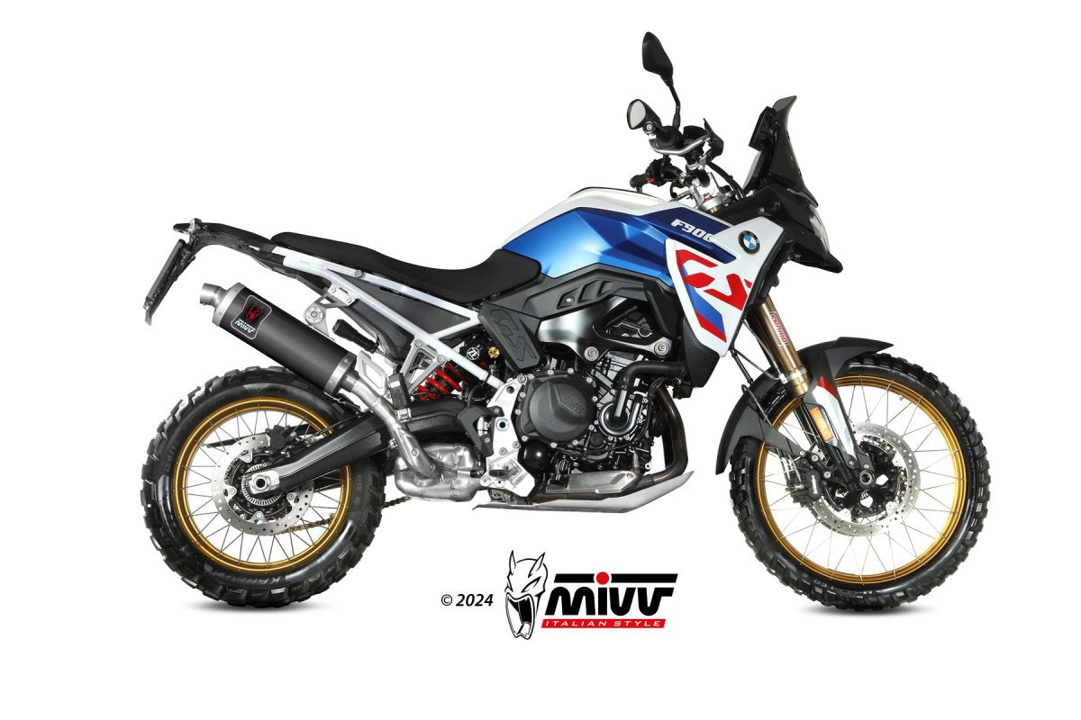 Escape homologado Mivv Dakar en Acero negro para BMW F 900 GS 24-26 | F 900 GS Adventure 24-26