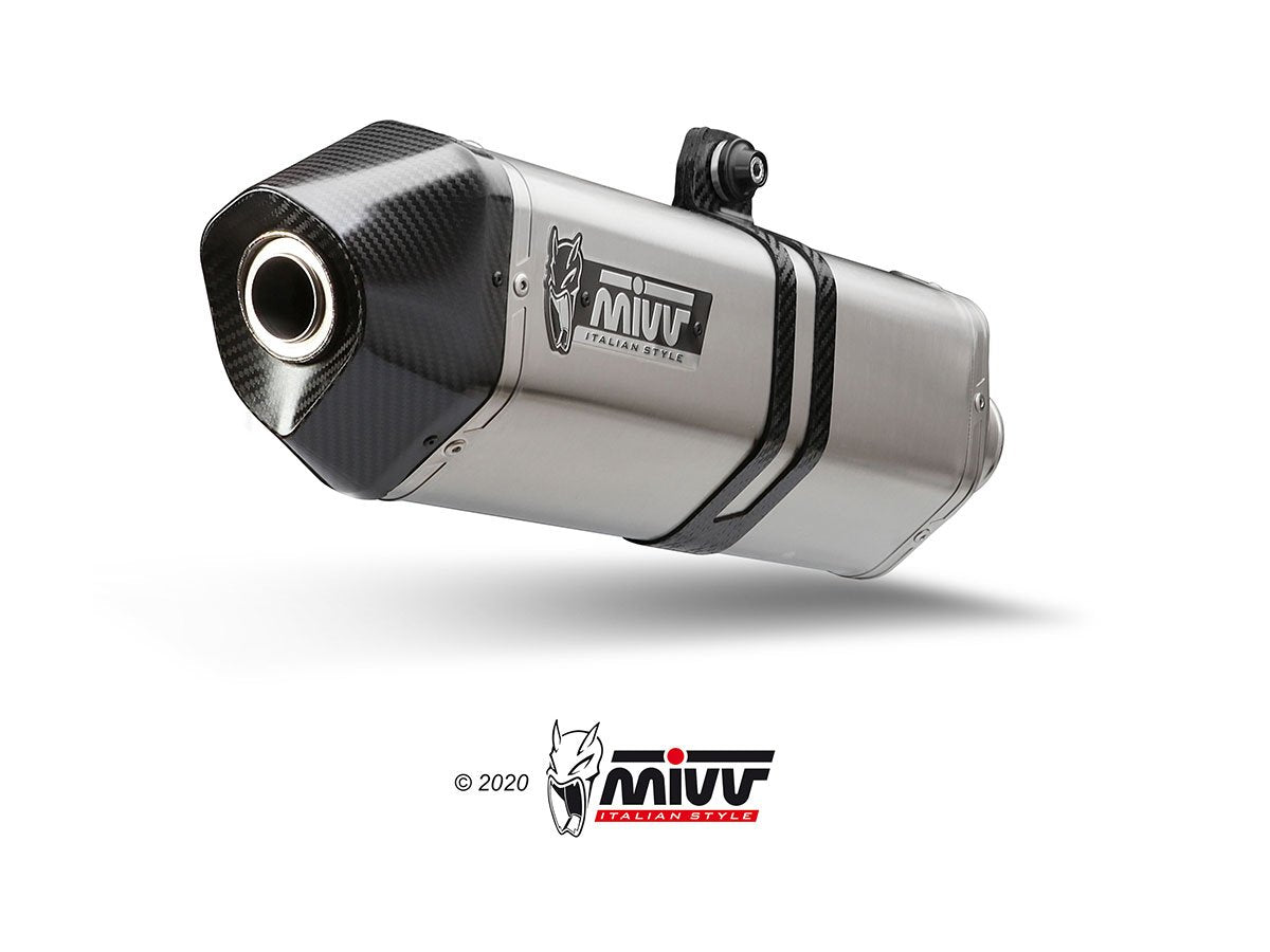 Escape homologado Mivv Speed Edge en Acero inox. para BMW F 900 GS 24-26 | F 900 GS Adventure 24-26
