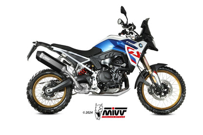 Escape homologado Mivv Speed Edge en Acero negro para BMW F 900 GS 24-26 | F 900 GS Adventure 24-26