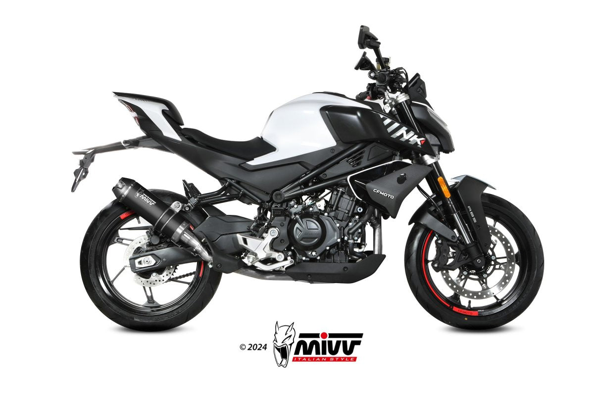 Escape homologado Mivv AK-1 en Acero negro para CF Moto 450 NK 23-24 - vista 1