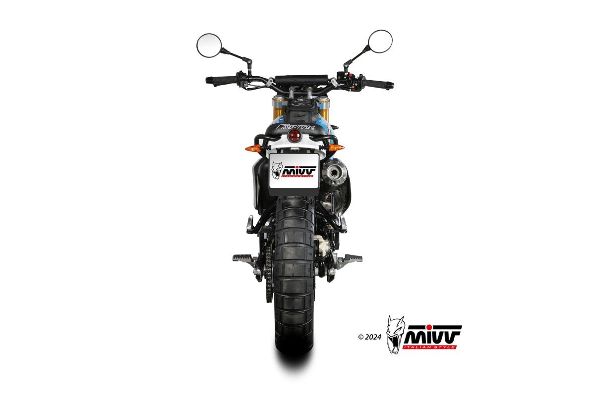 Escape completo no homologado Mivv X-M1 en Acero negro para Fantic Caballero Scrambler 500 21-24 - vista 3