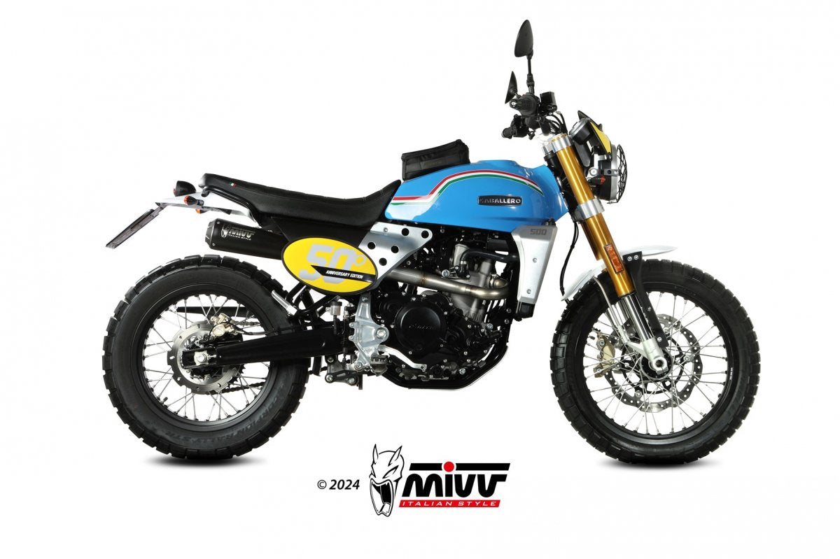 Escape completo no homologado Mivv X-M1 en Acero negro para Fantic Caballero Scrambler 500 21-24 - vista 1
