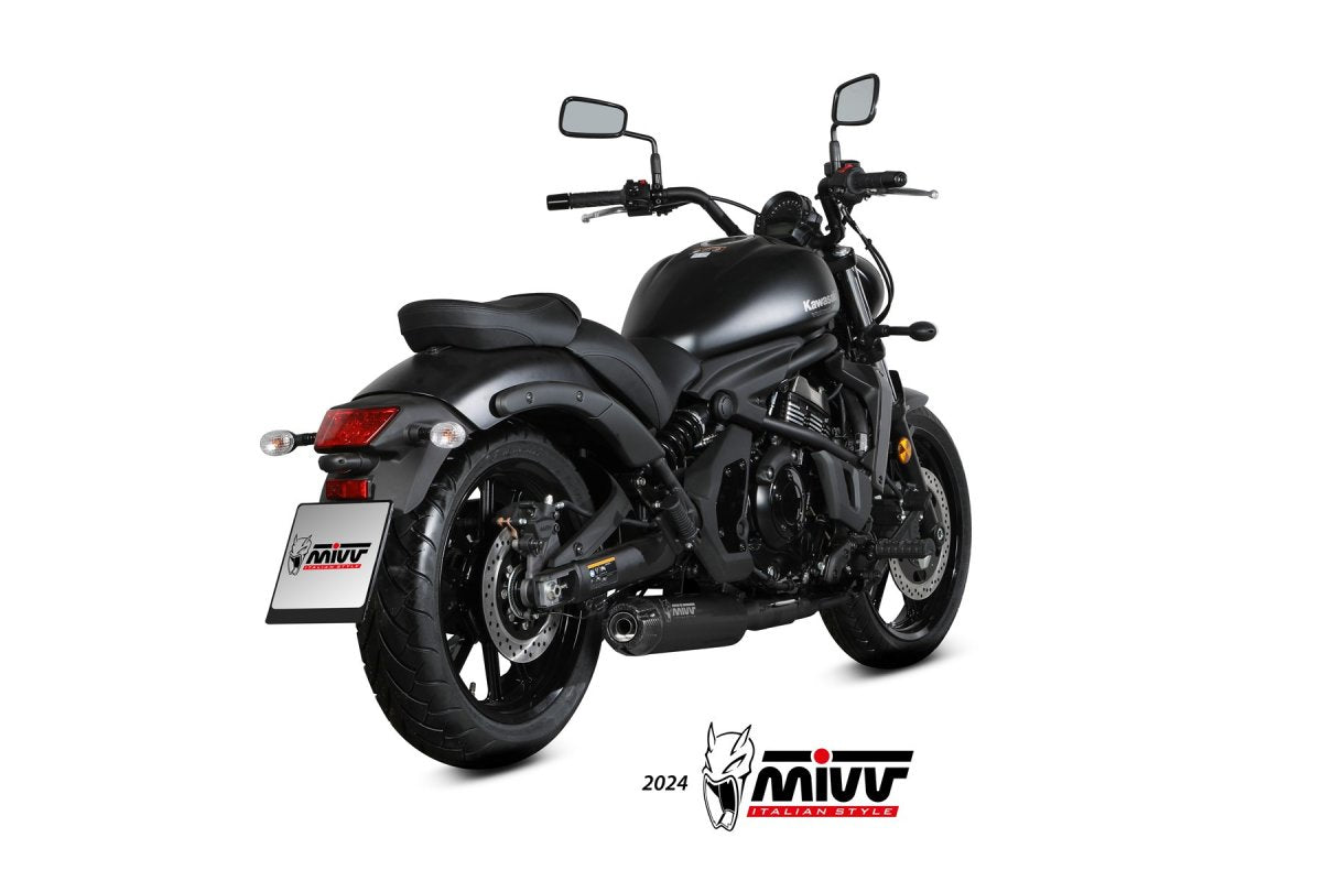 Escape completo no homologado Mivv HR-1 en Carbono para Kawasaki Vulcan 650 S 17-23