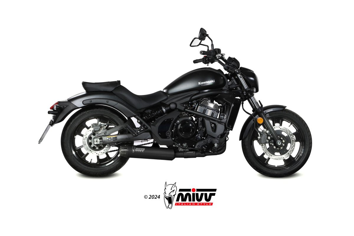 Escape completo no homologado Mivv HR-1 en Carbono para Kawasaki Vulcan 650 S 17-23