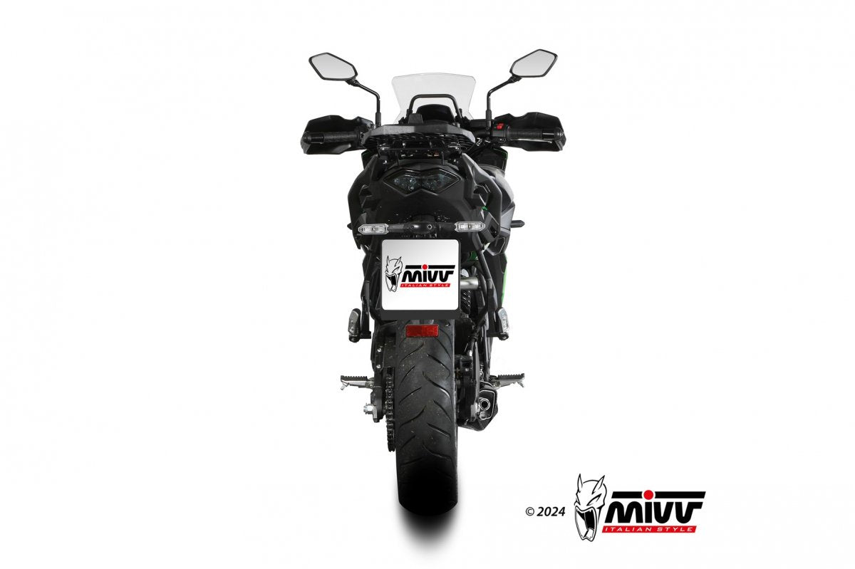 Escape completo homologado Mivv Delta Race en Acero negro para Kawasaki Versys 650 24-26