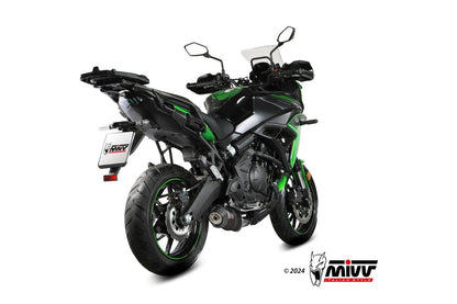 Escape completo homologado Mivv OVAL en Acero negro para Kawasaki Versys 650 24-26