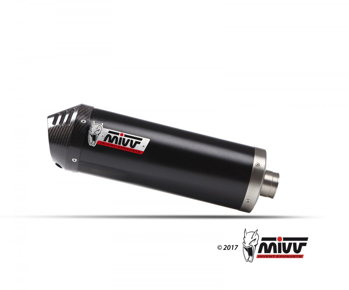 Escape completo homologado Mivv OVAL en Acero negro para Kawasaki Versys 650 24-26