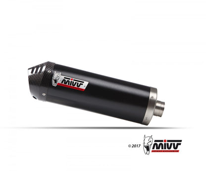 Escape completo homologado Mivv OVAL en Acero negro para Kawasaki Versys 650 24-26