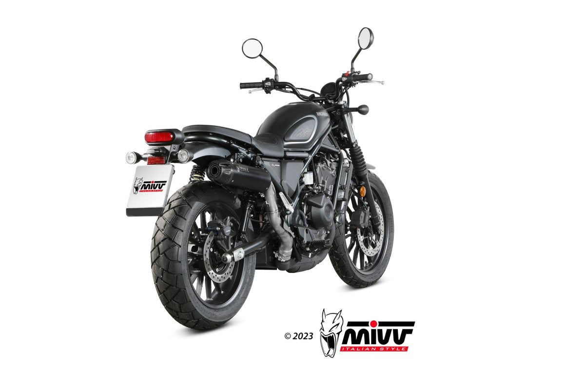 Escape homologado Mivv HR-1 en Acero negro para Honda CL 500 23-24
