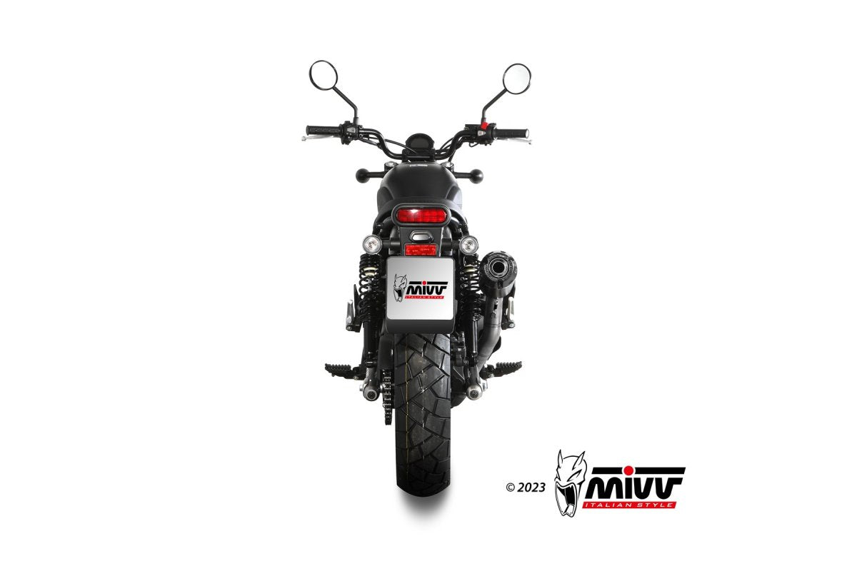 Escape homologado Mivv HR-1 en Acero negro para Honda CL 500 23-24