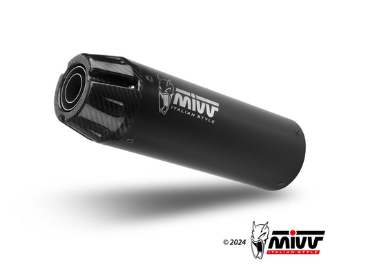 Escape homologado Mivv HR-1 en Acero negro para Honda CL 500 23-24