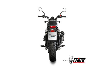Escape homologado Mivv HR-1 en Acero negro para Honda CL 500 23-24 (Carbono)