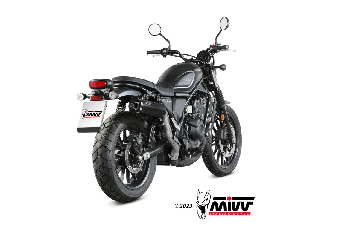 Escape homologado Mivv HR-1 en Acero negro para Honda CL 500 23-24 (Black Moon)
