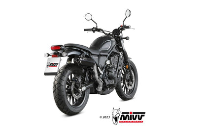 Escape homologado Mivv HR-1 en Acero negro para Honda CL 500 23-24 (Black Moon)