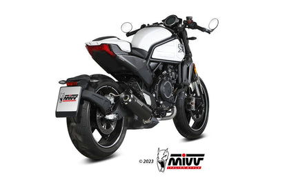 Escape homologado Mivv HR-1 en Acero negro para CF Moto 700 CL-X Heritage 23-26