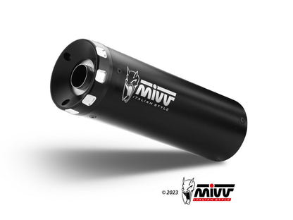 Escape homologado Mivv HR-1 en Acero negro para CF Moto 700 CL-X Heritage 23-26