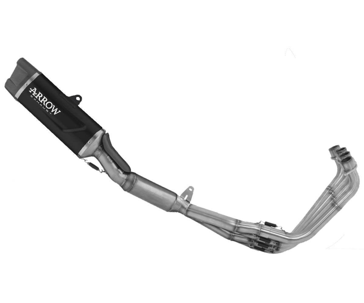 Escape ARROW Indy Race no homologado en aluminio negro para HONDA CB / CBR 650 R 24-26 - vista 1