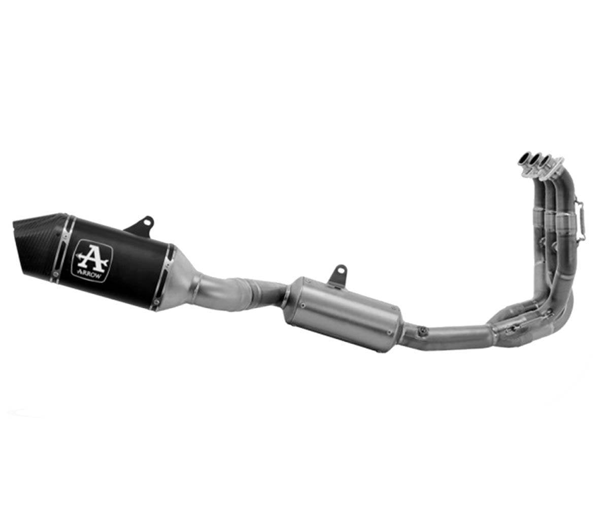 Escape completo ARROW Veloce homologado en aluminio negro con colectores en acero inoxidable para TRIUMPH DAYTONA 660 24-26 - vista 1