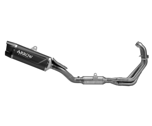 Escape completo ARROW Indy Race no homologado en aluminio negro con colectores en acero inoxidable para YAMAHA MT 09 FULL 24-26 - vista 1