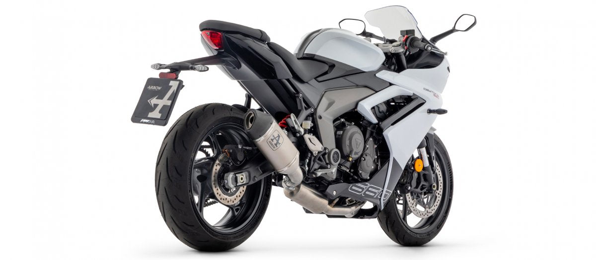 Escape completo ARROW Veloce homologado en titanio con colectores en acero inoxidable para TRIUMPH DAYTONA 660 24-26 - vista 2
