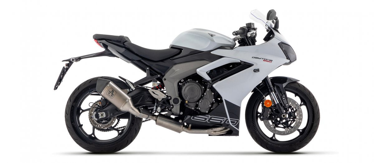 Escape completo ARROW Veloce homologado en titanio con colectores en acero inoxidable para TRIUMPH DAYTONA 660 24-26 - vista 3