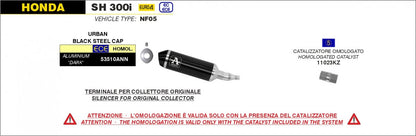 Catalizador ARROW 11023KZ para HONDA SH 300 16-20