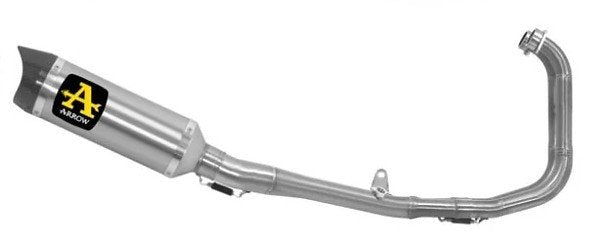 Escape completo ARROW Thunder no homologado en titanio con colectores en with carbon fibre para YAMAHA YZF R3 21-24 - vista 1