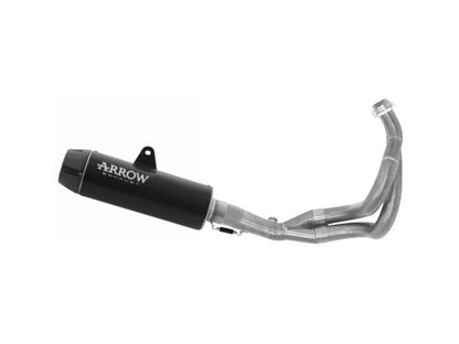 Escape ARROW Rebel homologado en nicromo negro con tapa en carbono para KAWASAKI Z 650 RS 21-24 - vista 1