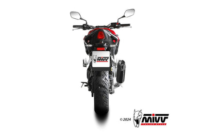 Escape homologado Mivv AK-1 en Acero negro para Honda CB 500 Hornet 24-26