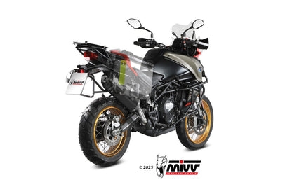 Escape homologado Mivv Speed Edge en Acero negro para QJ Motor SRT 800 / X 2024