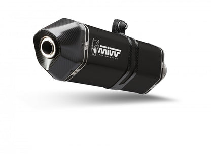 Escape homologado Mivv Speed Edge en Acero negro para QJ Motor SRT 800 / X 2024