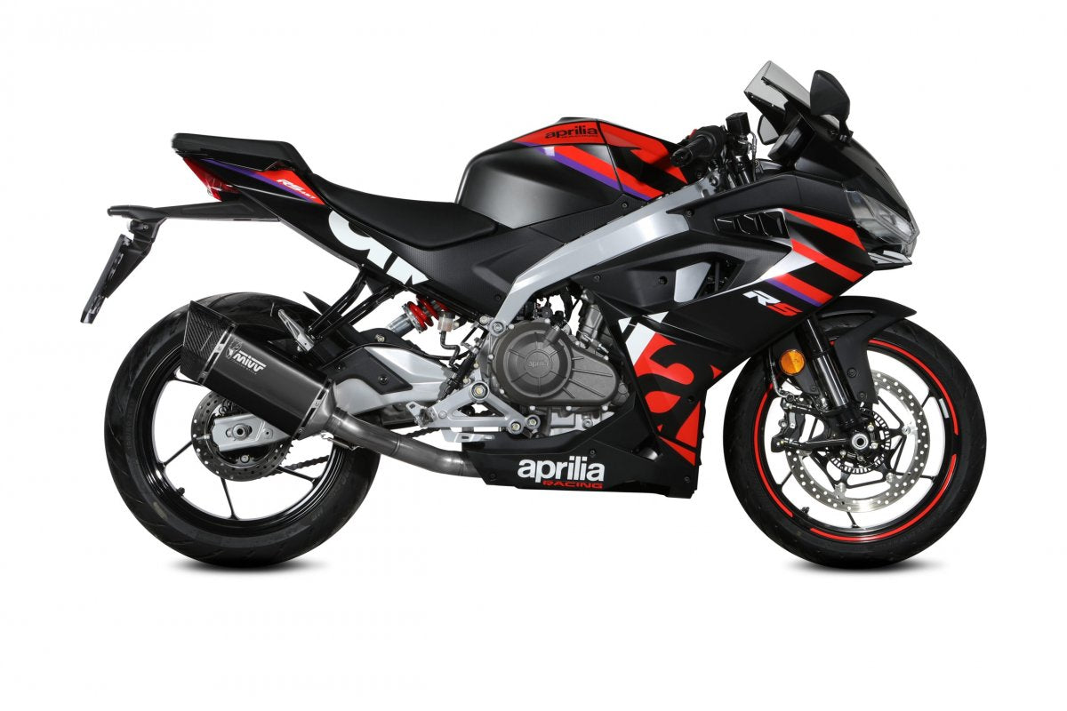 Escape completo homologado Mivv SR-1 en Acero negro para Aprilia RS 457 24-26