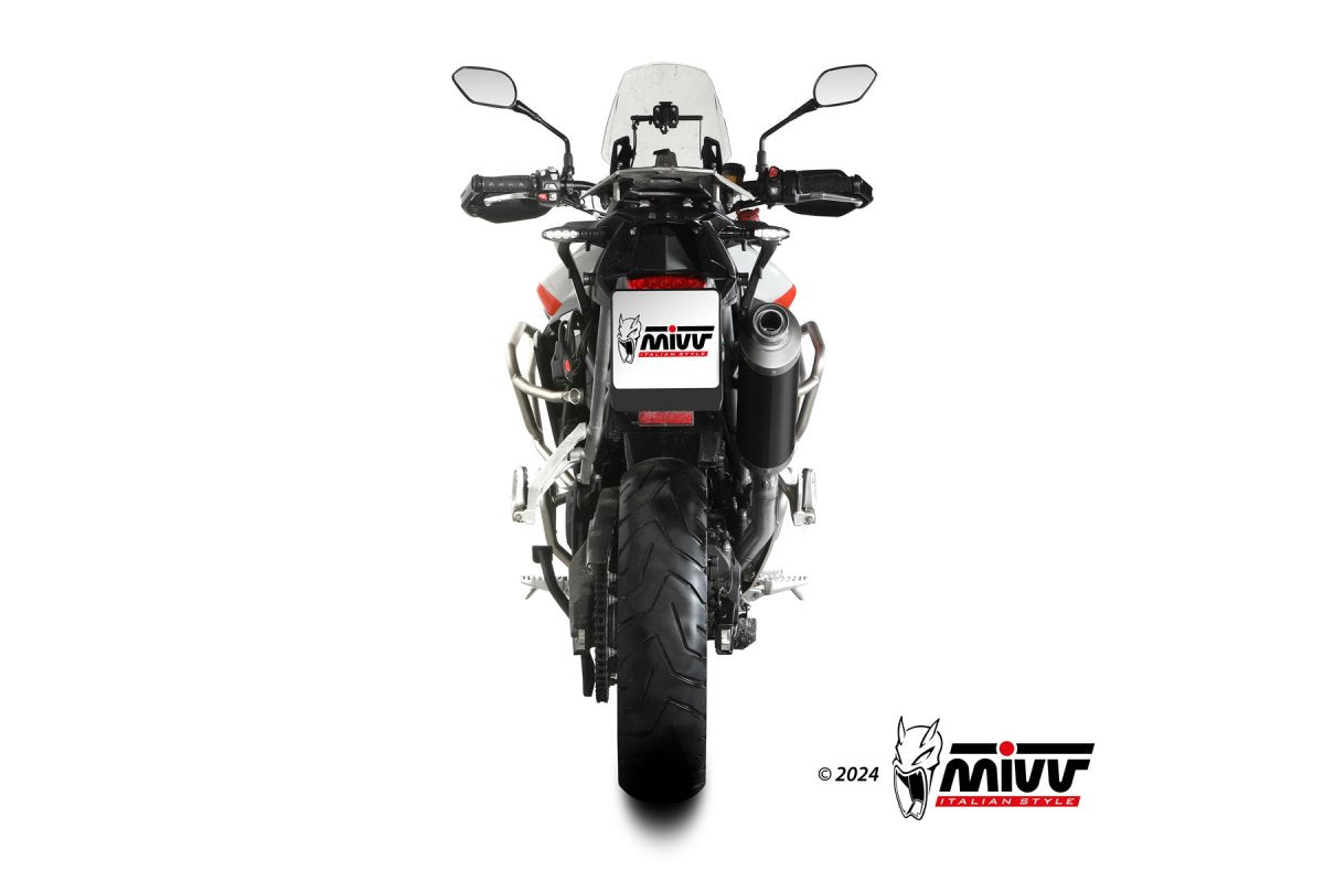 Escape homologado Mivv Dakar en Acero negro para Triumph Tiger 900 / GT / PRO 24-26