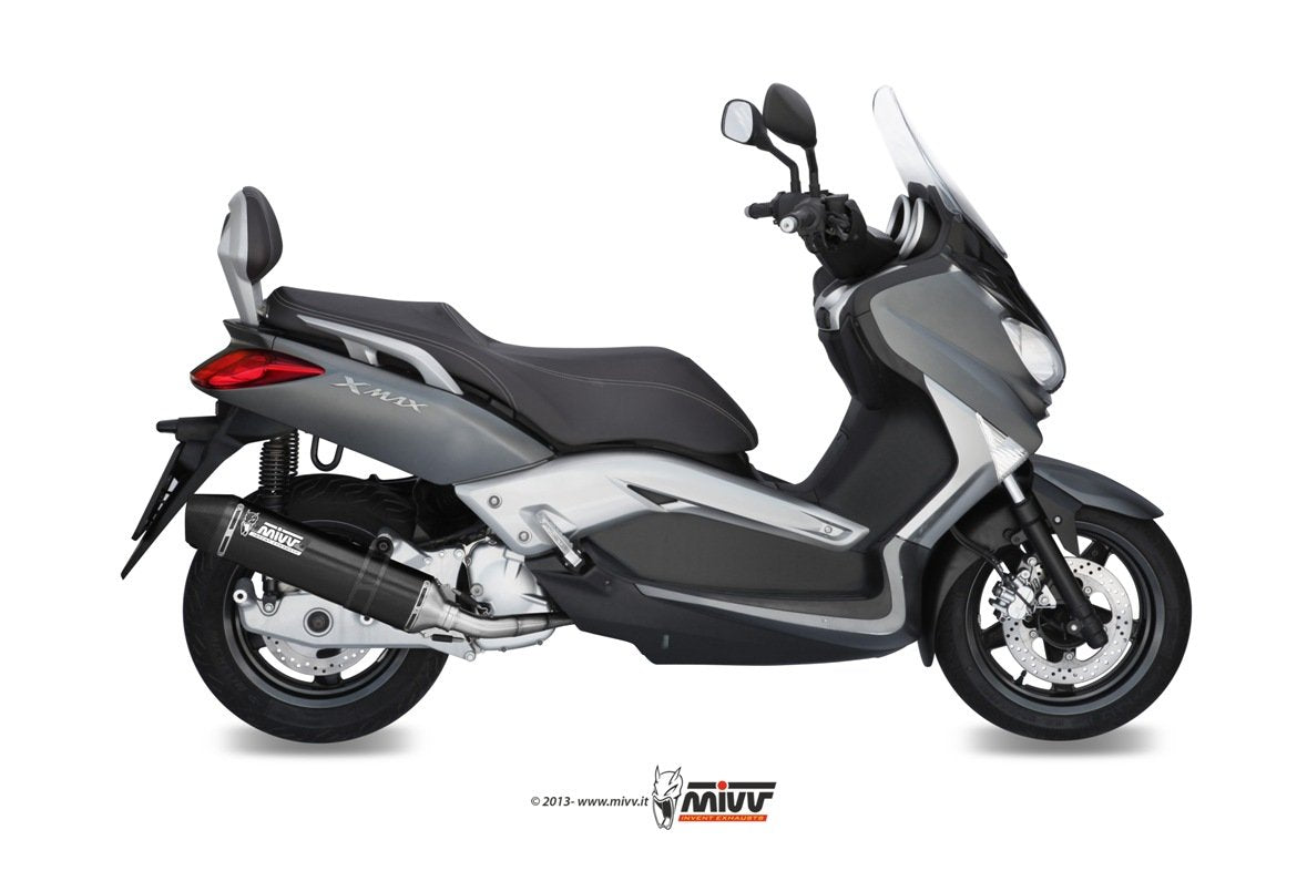 Escape  completo NO homologado Mivv Stronger Black Acero negro para Yamaha X-MAX 125 06-16